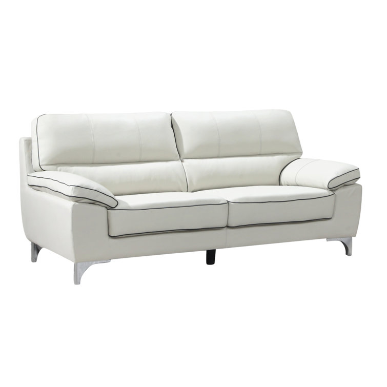 Orren Ellis Aigan 82'' Faux Leather Pillow Top Arm Sofa Wayfair